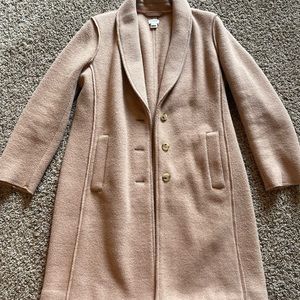 J. Crew Boiled Wool Blend Topcoat - Blush Pink